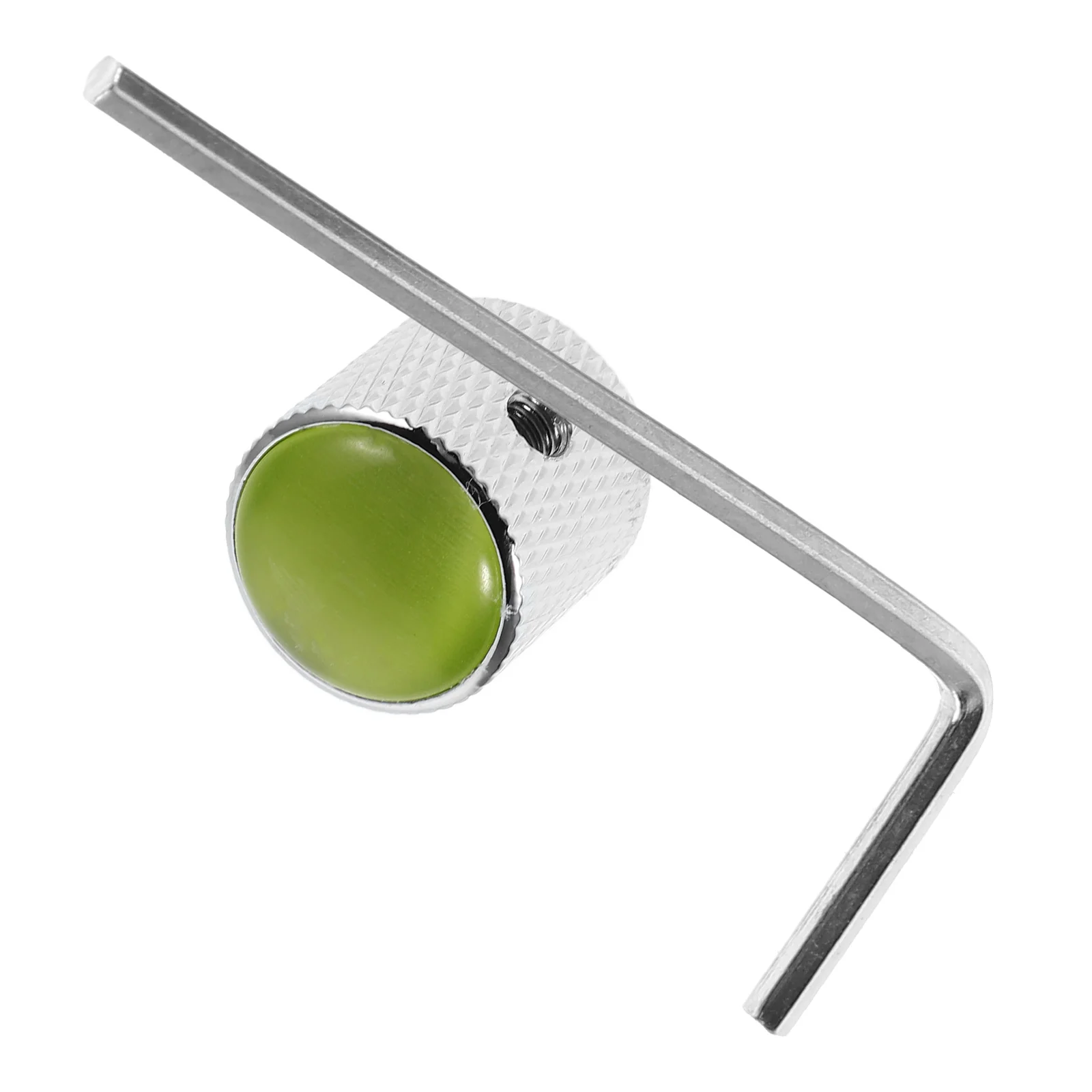 

Electric Guitar Knob Silver Green Cat's Eye Stone Volume Tone Control Metal Round Replacement Compatible Bass Adjustable