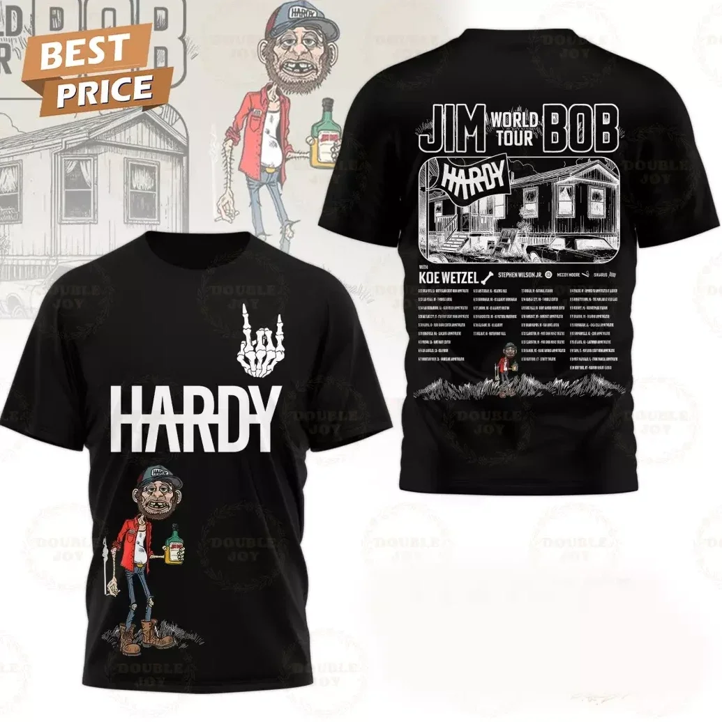 

Hardy JimBob Band 3D Print T-shirt Men Women Fashion Short Sleeve Tshirt Kids Hip Hop Tops Tees Rock Clothes Plus Size 2025