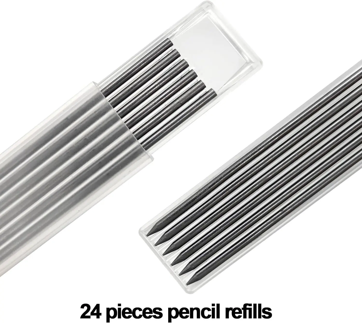 Lápis recargas para lápis de carpinteiro, buraco profundo sólido, substituição de lápis construção mecânica, 2,8mm, 24pcs