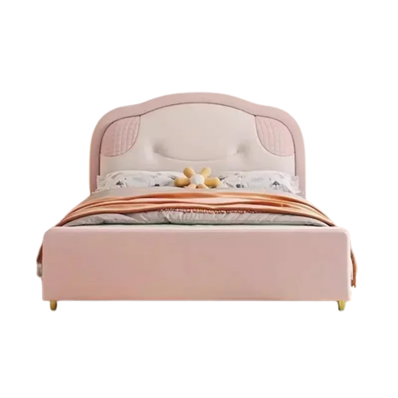 Princess Backrest Double Bed Household Single Storage White Double Bed Girl Bedroom Muebles Para Dormitorio Home Furniture