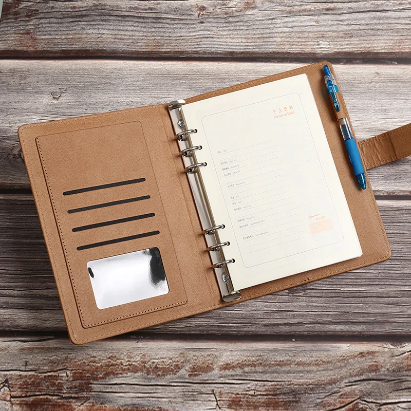 Okładka do notatnika DIY A5 B5 Retro ze skóry PU z 100 kartkami wewnętrznymi, kalendarz, planer, papier, artykuły szkolne — zdjęcie produktu 4