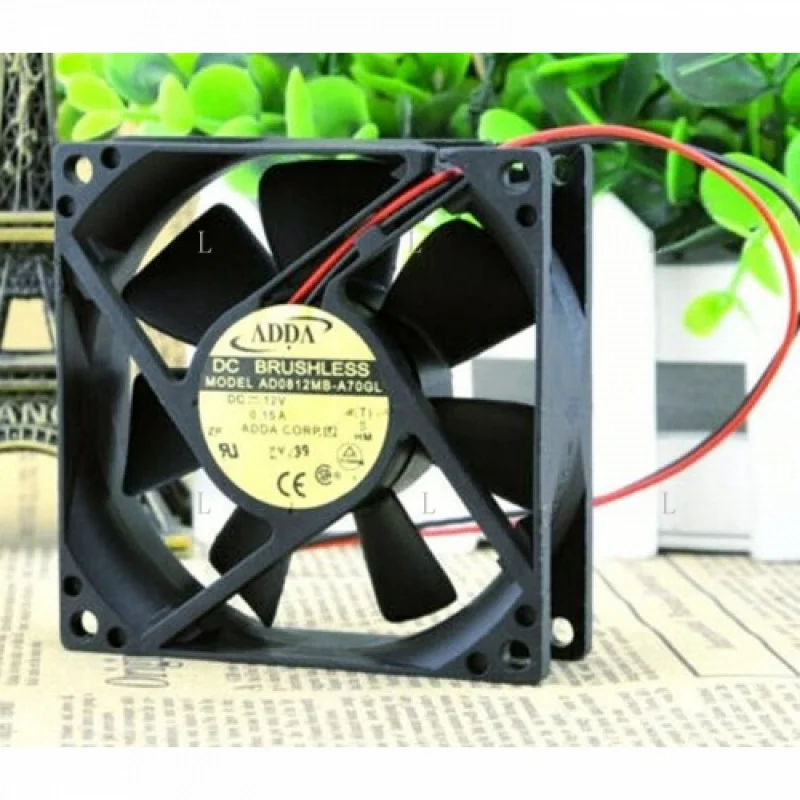 

L for ADDA AD0812MB-A70GL DC12V 0.15A cooling fan 80*80*25mm 2Pin