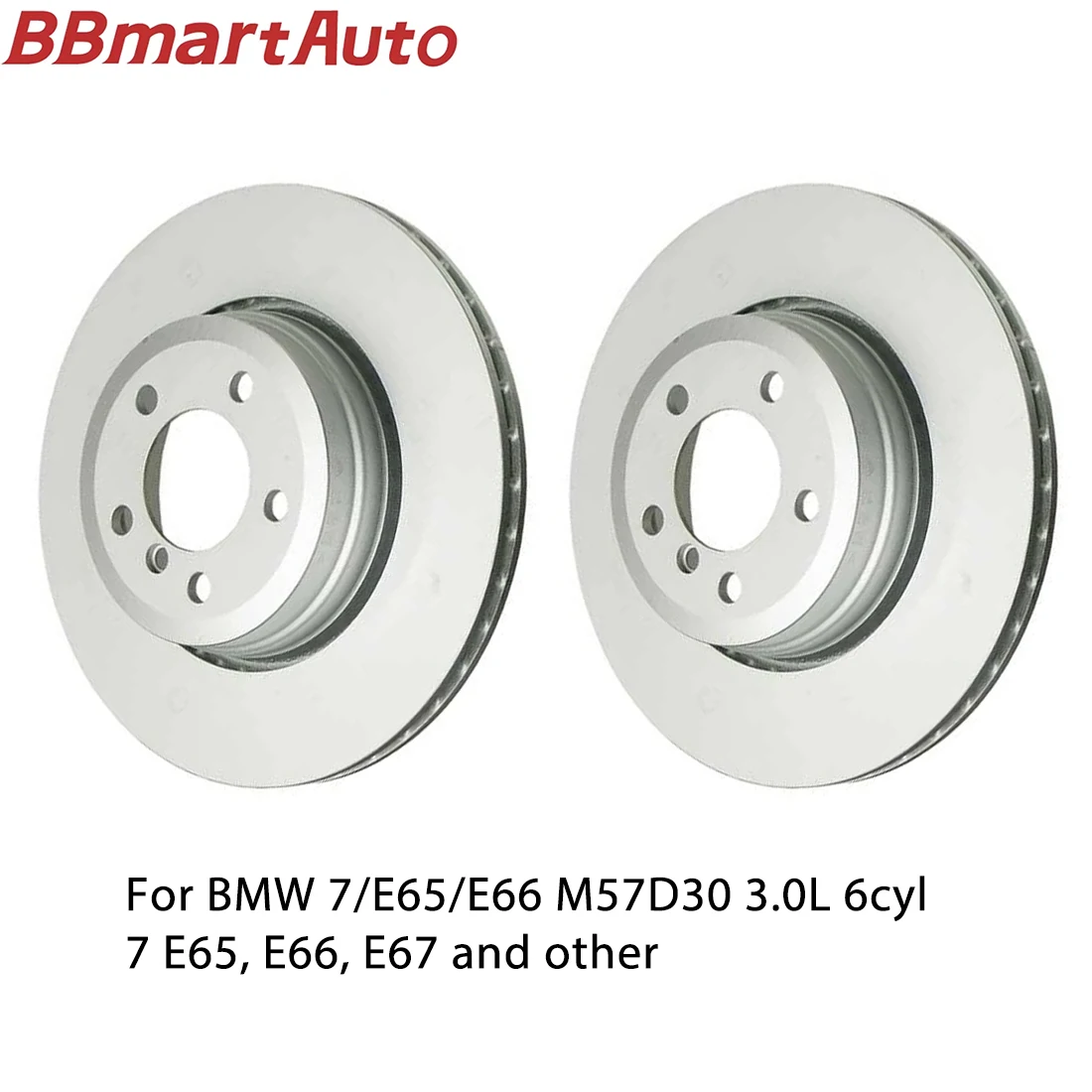 

34216864054 2pieces rear brake disc for BMW 7/E65/E66 M57D30 3.0L 6cyl 7 E65, E66, E67 and other.BBmart Auto Parts