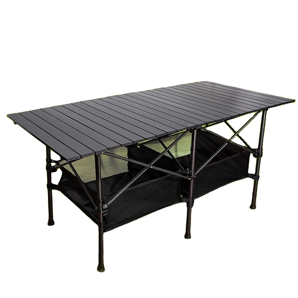 Woqi high quality Mental Portable camping picnic beach folding table for outdoor CNLF