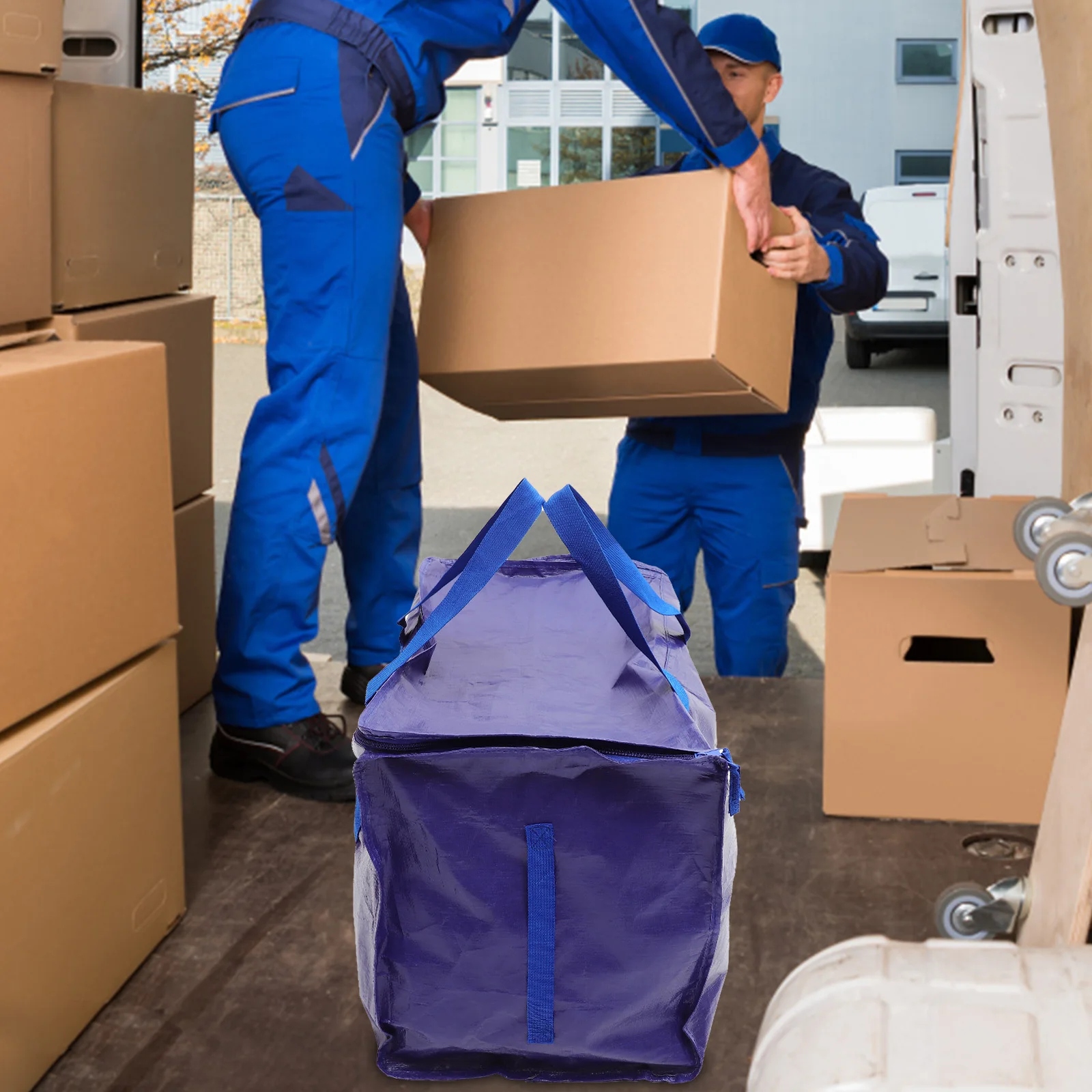 

Large Moving Blue 50x30x20cm Boxes For Packaging Storage Travel Camping Foldable Duffle Bag Household Supplies Clothing Bags