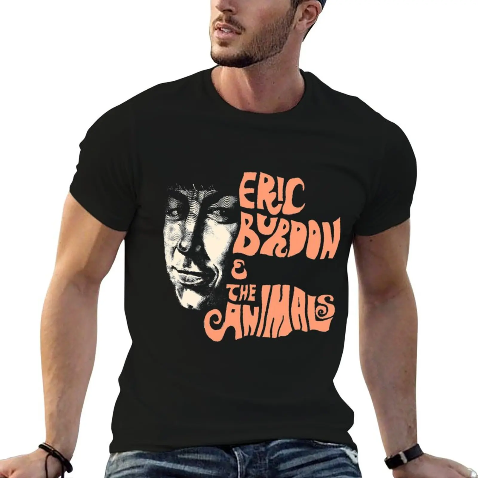 Camiseta Eric Burdon & The Animals, camiseta para hombre, camisetas de algodón pesado para hombre, paquete de camisetas de algodón para hombre, camiseta 100% algodón