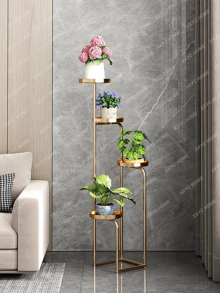 Living Room Floor-Standing Plant Shelf Balcony Rack