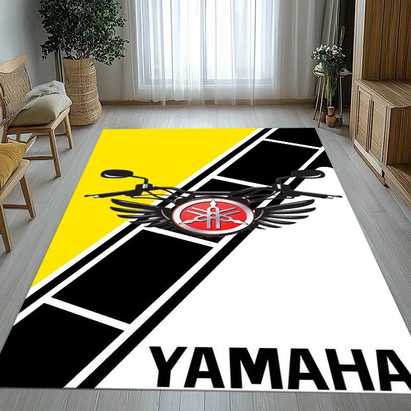 Retro Y-Yamaha Racing Moto Sign Living Room Non-Slip Area Rug Soft Carpet for Bedroom Kids Playroom Sofa,Home Decor Doormat