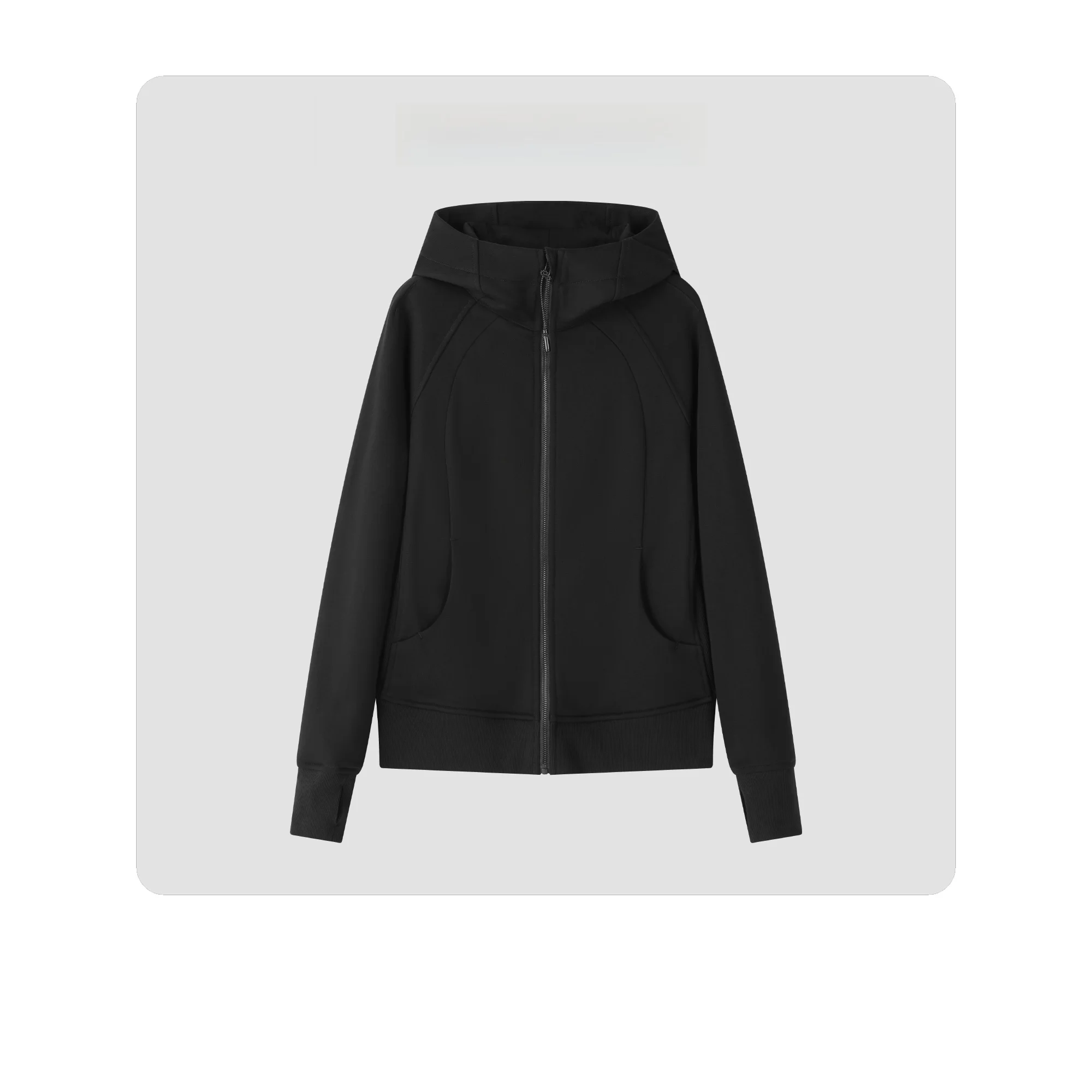 

Повседневная спортивная толстовка с капюшоном и длинными рукавами, приталенная, из смесового хлопка, от Hua Ji Yan, коллекция Осень 2025, женская одежда премиум-класса