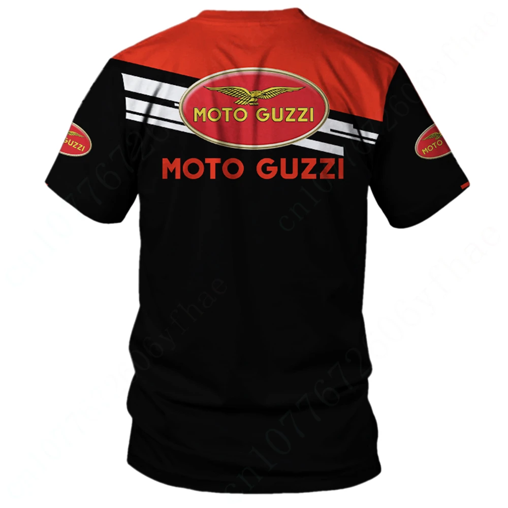 Moto Guzzi Unisex Kleidung Anime T-Shirts lässig T-Shirt für Männer Frauen schnell trocknende Kurzarm Top Harajuku übergroße T-Shirt