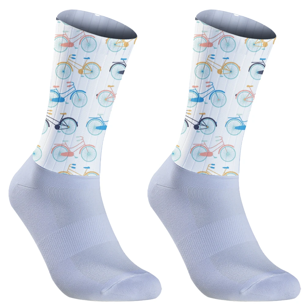 Chaussettes respirantes en silicone pour le cyclisme, les sports aérodynamiques, le vélo, l'été cool, non ald, nouveau