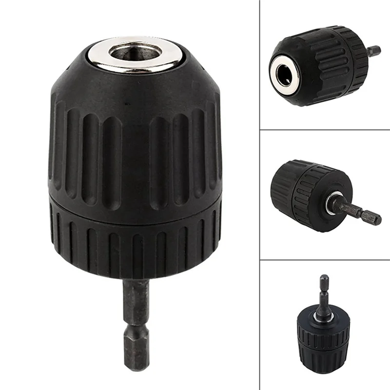 

【Superdeals】3X Keyless Drill Chuck Converter 3/8 Inch 24UNF + 1/4 Inch Hex Shank SDS Adaptor 0.8-10Mm