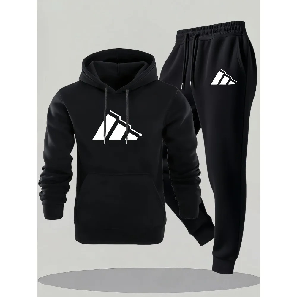 جديد الخريف والشتاء الدعاوى الرجالية العصرية شعبية الرجال يطبع عارضة الرياضة في الهواء الطلق تشغيل عطلة ارتداء الرجال مقنعين #1