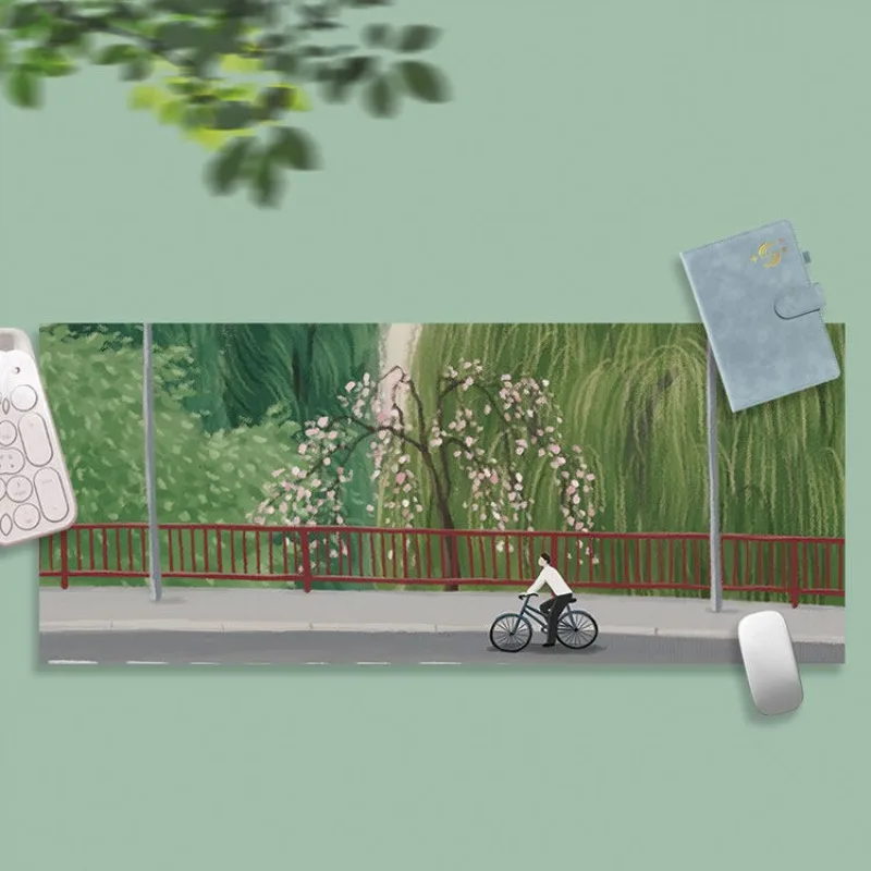 

Green healing mouse pad oversized small office eye protection e-sports game computer keyboard pad notebook table mat