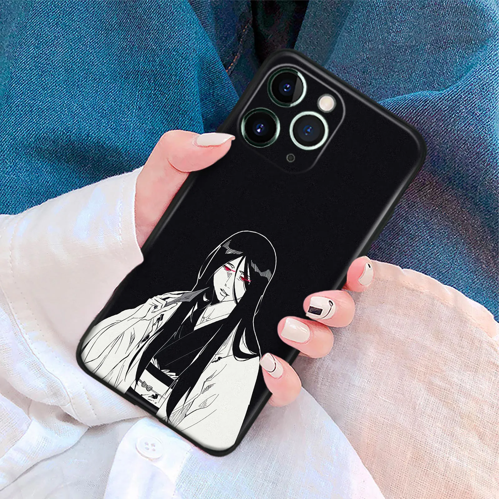 Retsu Unohana Anime TPU Tempered Glass Manga Phone Case For iPhone 15, 14, 11 Pro Max, 7, 8, 15 Plus, 12, 13 Mini, Xr, Xs