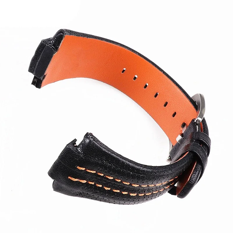 27mmx15Convex mouth For Seiko Sportura SNL029P2-SNL021P1 SNL595P2 SNL017P1 Leather Watch Strap Men's Watchband Bracelet Belt