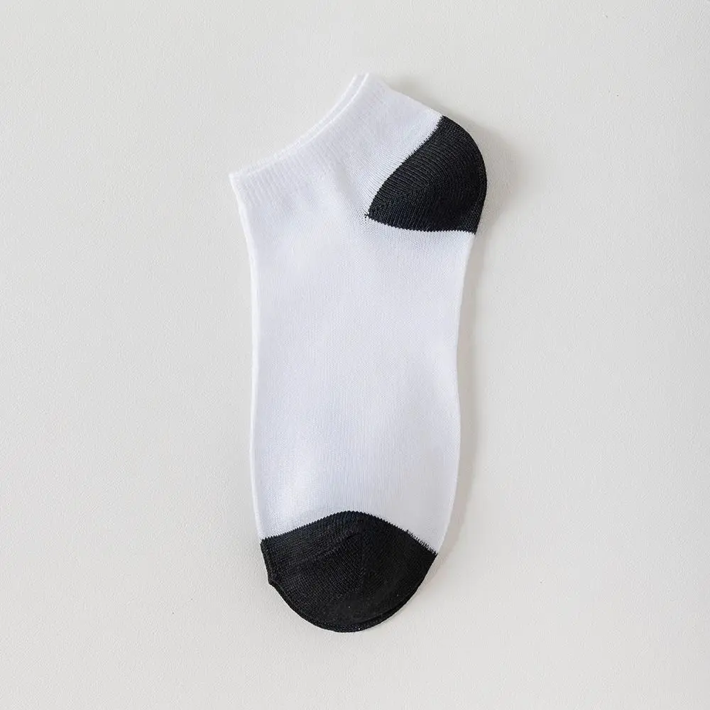 10Pairs Soft Patchwork Women Ankle Tube Socks Breathable Non-slip Summer Boat Socks Short Sweat-Absorbing Invisible Socks Sports