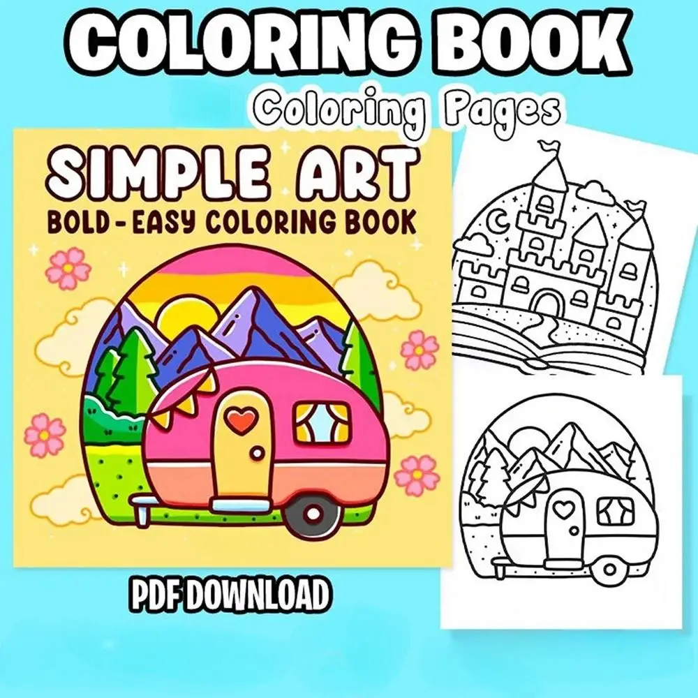 Simpatico cartone animato da colorare Libro educativo antistress Libro in brossura Pittura Regalo Giocattolo da disegno Montessori per adulti e adolescenti