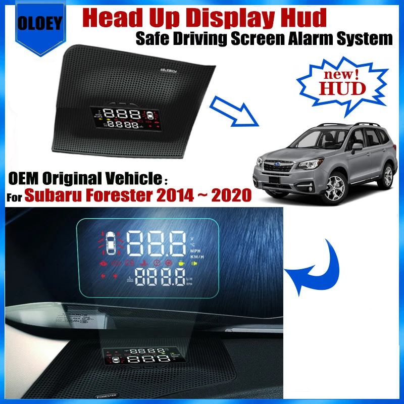 For Subaru Forester 2014 ~ 2020 OEM Head Up Display HUD Safe Driving Screen Alarm System Electronic Accessories