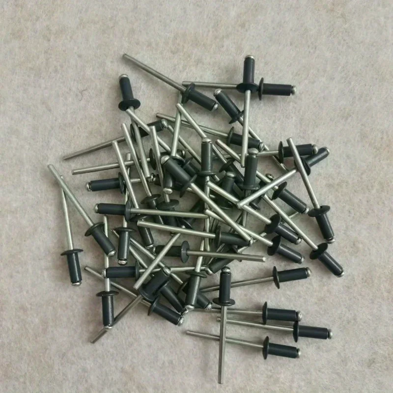 50pcs RAL7024 Graphite Grey Painted Blind Rivets Dome Head Hollow Rivet Industrial Fasteners Aluminium Steel Home Decor Dia 5/32