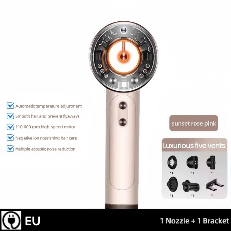 

Профессиональный высокоскоростной фен с отрицательными ионами, быстрая сушка, тихий и мощный, инструмент для укладки волос для салона и дома