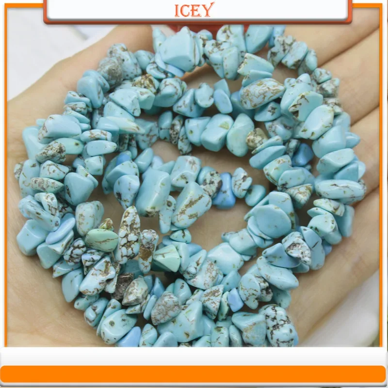 10g Turquoise Irregular Scattered Beads Shaped Crushed Stone 5-8mm Perforated Wholesale DIY Bracelet Irregular Material