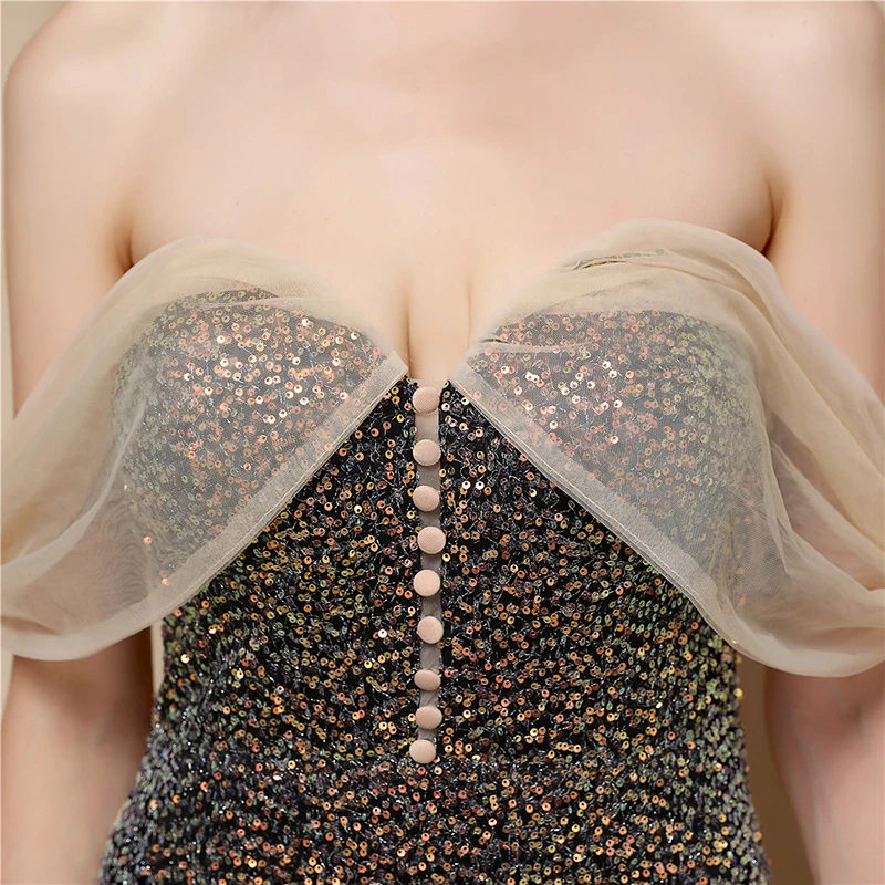 فساتين ماكسي صيفية مثيرة بدون أكتاف بدون ظهر أنيقة مطرزة لحفلات الكوكتيل وحفلات الزفاف المسائية الطويلة 2025