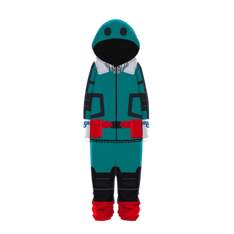 My Hero Academy Izuku Midoriya Cosplay Costume Sleepwear Boys Hoodie Pants Pajamas Jumpsuit Outfit Halloween