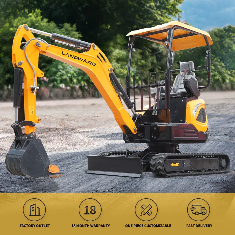 

Factory 2.6 Ton Mini Excavator Hydraulic Crawler Micro Digger China 1.8Ton Mini Bagger Multifunctional Small Excavator Customize