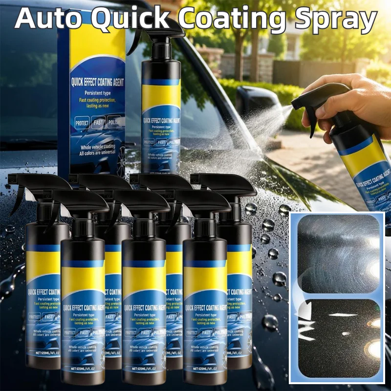 1/2/3/5pcs Fast Acting Auto Coating Spray Gloss Shine Water Repellent Car Paint Scratch Remover Polishing Protection Agent