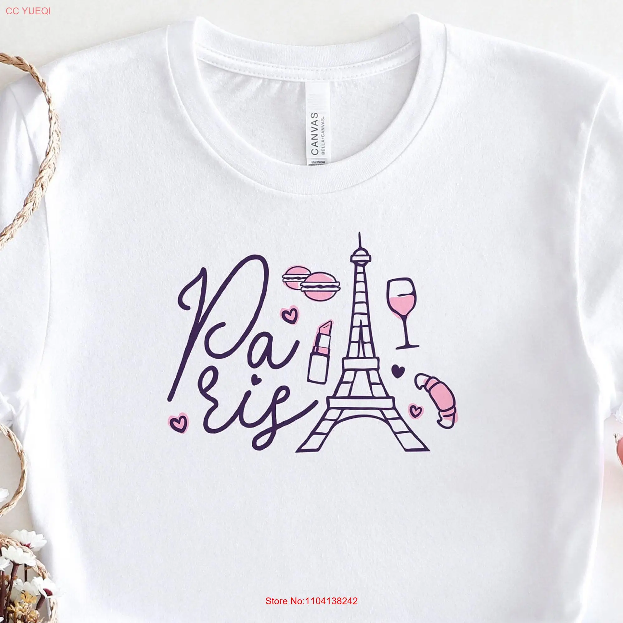 Paris Eiffel Tower T Shirt Inspired For Lover Perfect Travel Enthusiasts Themed long or short sleeves