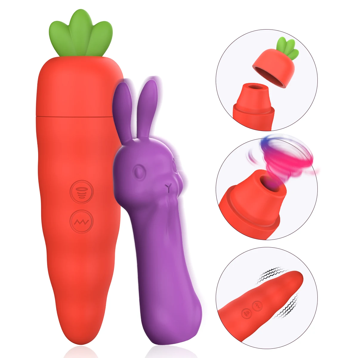 Karotte Klitoris Nippel Saugen Kaninchen Vibrator Frauen Klitoris G-Punkt Stimulation Masturbation Vagina Dildo Sex Spielzeug Erwachsene Weibliche 18