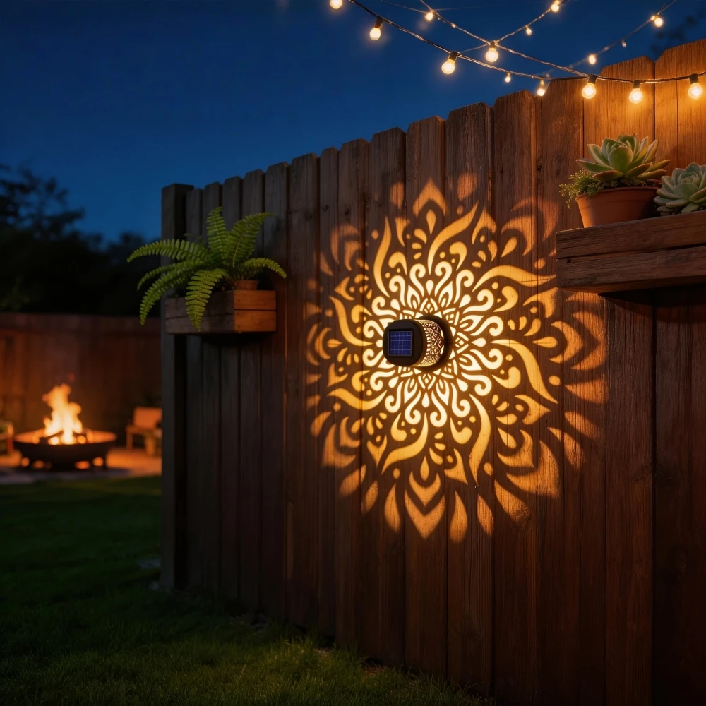 Solar decking light for year-round outdoor use