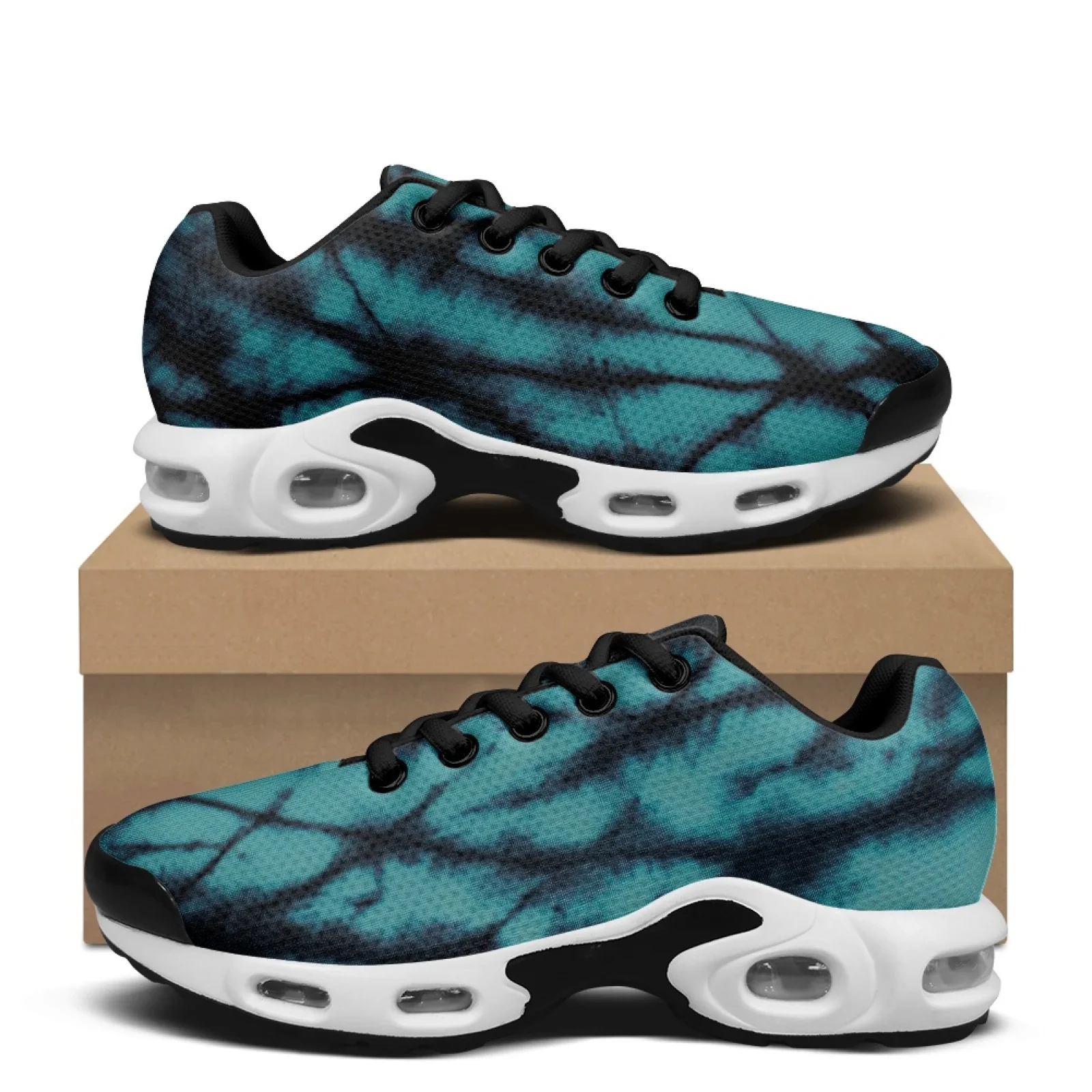 PENSTROLL Easy Casual Walking Shoes Arch Support Non-Slip Athletic Shoes for Work Men Teal Tie Dye