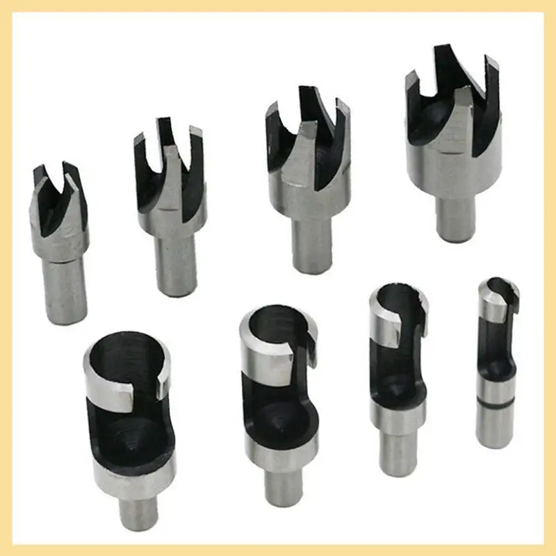 

23Pcs Center Punching Three-Pointed Woodworking Drill Hexagonal Handle Five-Edge Chamfering Set Silver&Black&Gold
