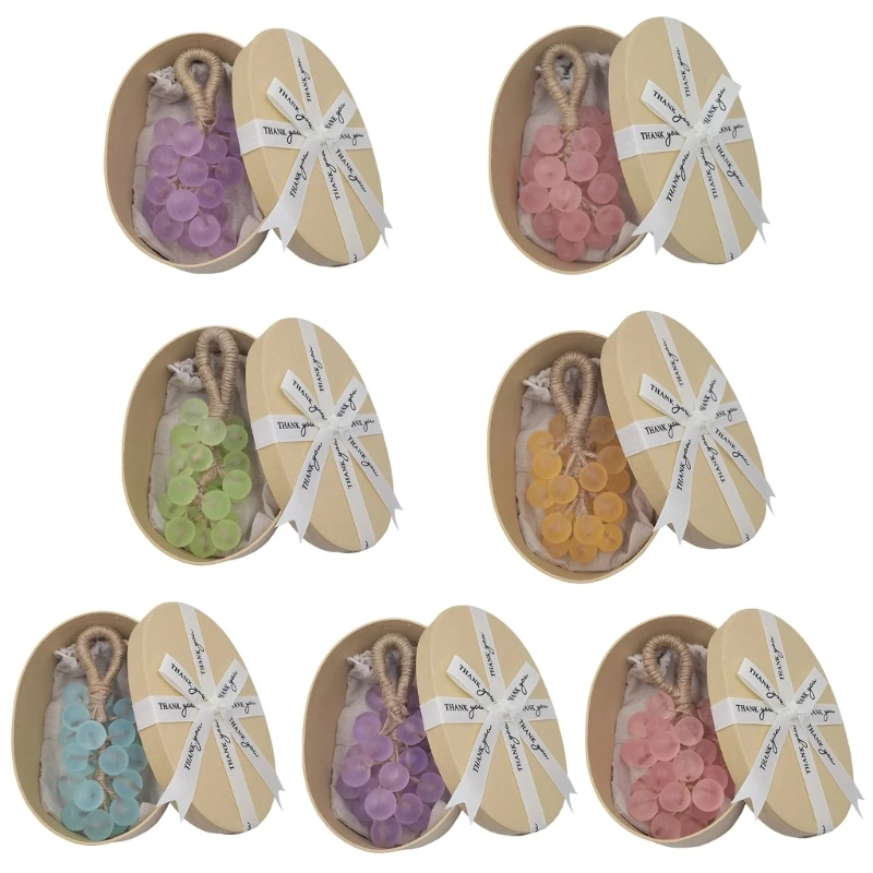 Y5LF Transparent Grape Design Handmade Soap Gentlely Cleansing Formula Skin Hydrations Sustainable Bathroom Essential
