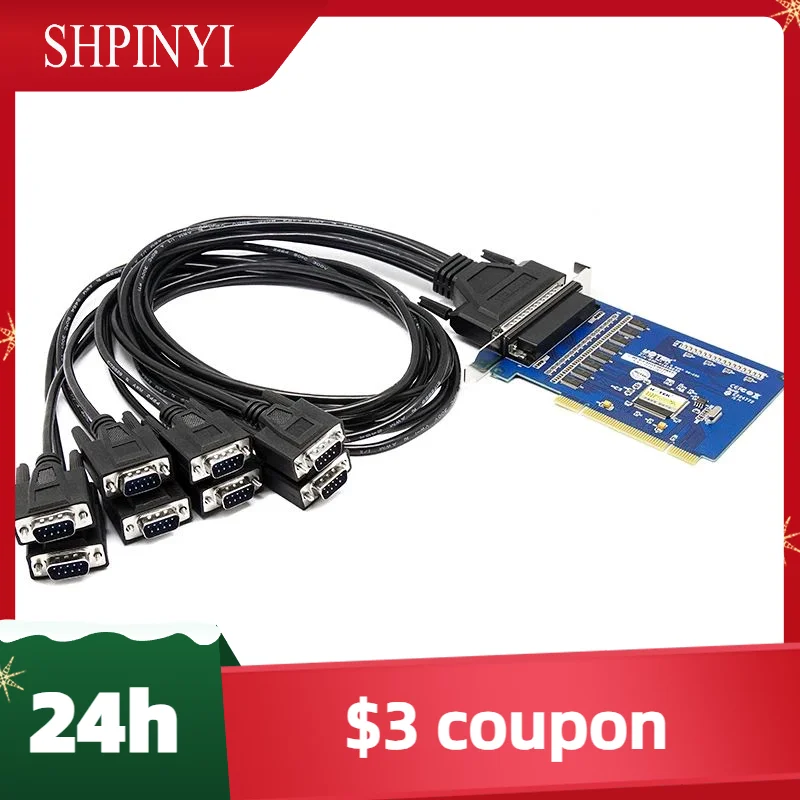 

UT-758 8-Port PCI Serial Card RS-232 High-Speed Expansion Converter Industrial Grade DB9 Connector for Computer Accessorie