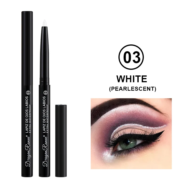 3 Farben matte farbige Eyeliner-Stifte, schnell trocknender schwarzer Eyeliner-Gelstift, nicht verschmierend, weiße flüssige Eyeliner-Stifte, Make-up