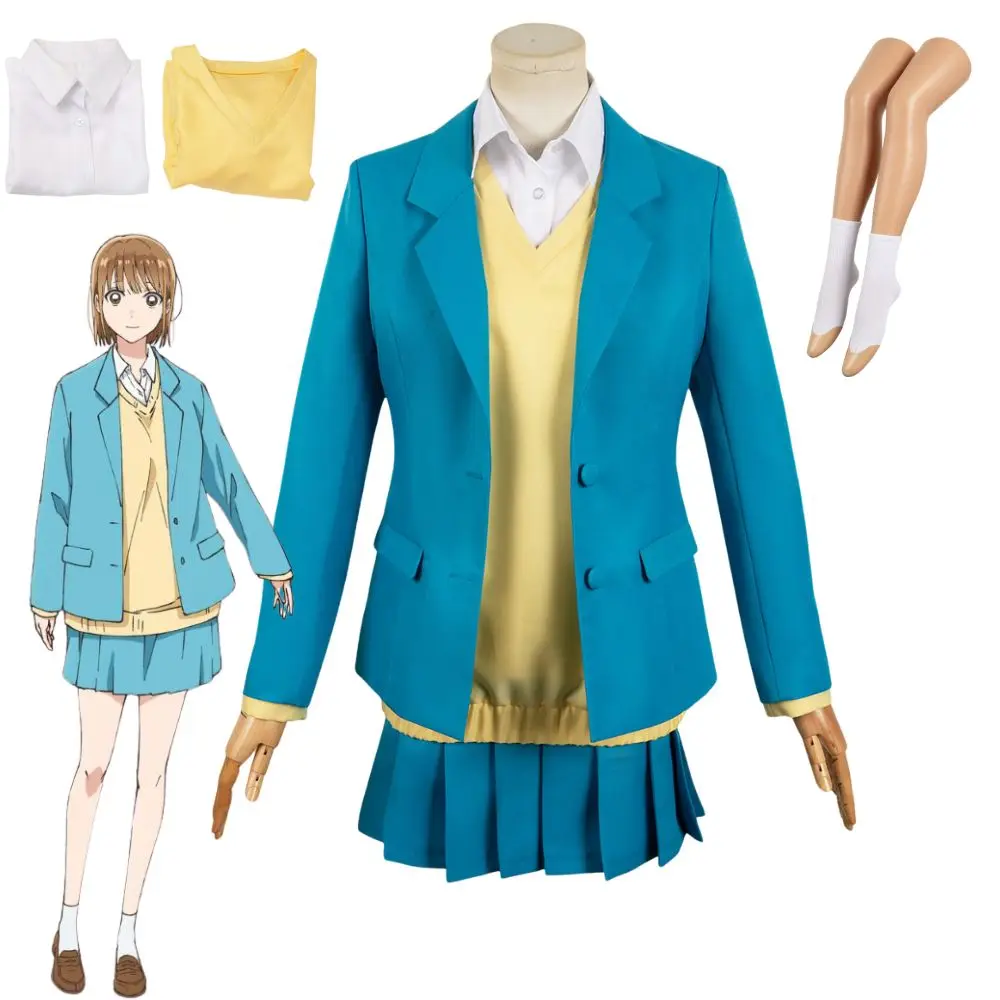 

Kano Chinatsu Cosplay Fantasy Anime Ao noh hako Costume Disguise for Women Girls JK School Uniform Skirt Halloween Carnival Suit