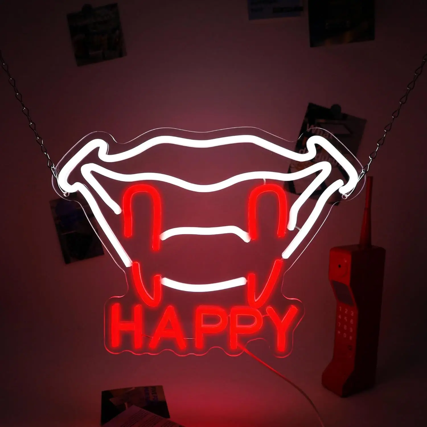 

Неоновая вывеска вампира, светодиодный неоновый свет с питанием от USB, настенный декор для Хэллоуина, игровая комната, мужская пещера, подарок для друга