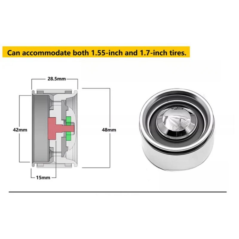 Cchand Metallic 1.6 inch SteamRoller Wheel hub for RC4WD TF2 Trail Finder 2 Scottsdale k10 1/10 scale RC Car