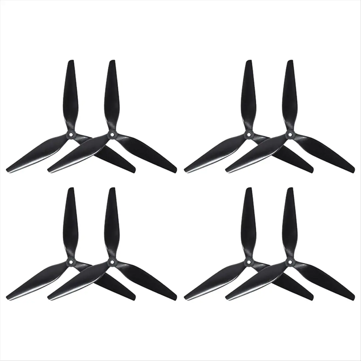 4 أزواج من شفرات المروحة لـ MacroQuad 7x4.5x3 7045 مراوح نايلون متعددة الأغراض ذات 3 شفرات - BCBW