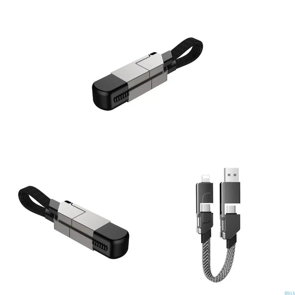 R91A Pesado 4 1 carregador 60W Entrega energia Geral liga zinco conectores magnéticos