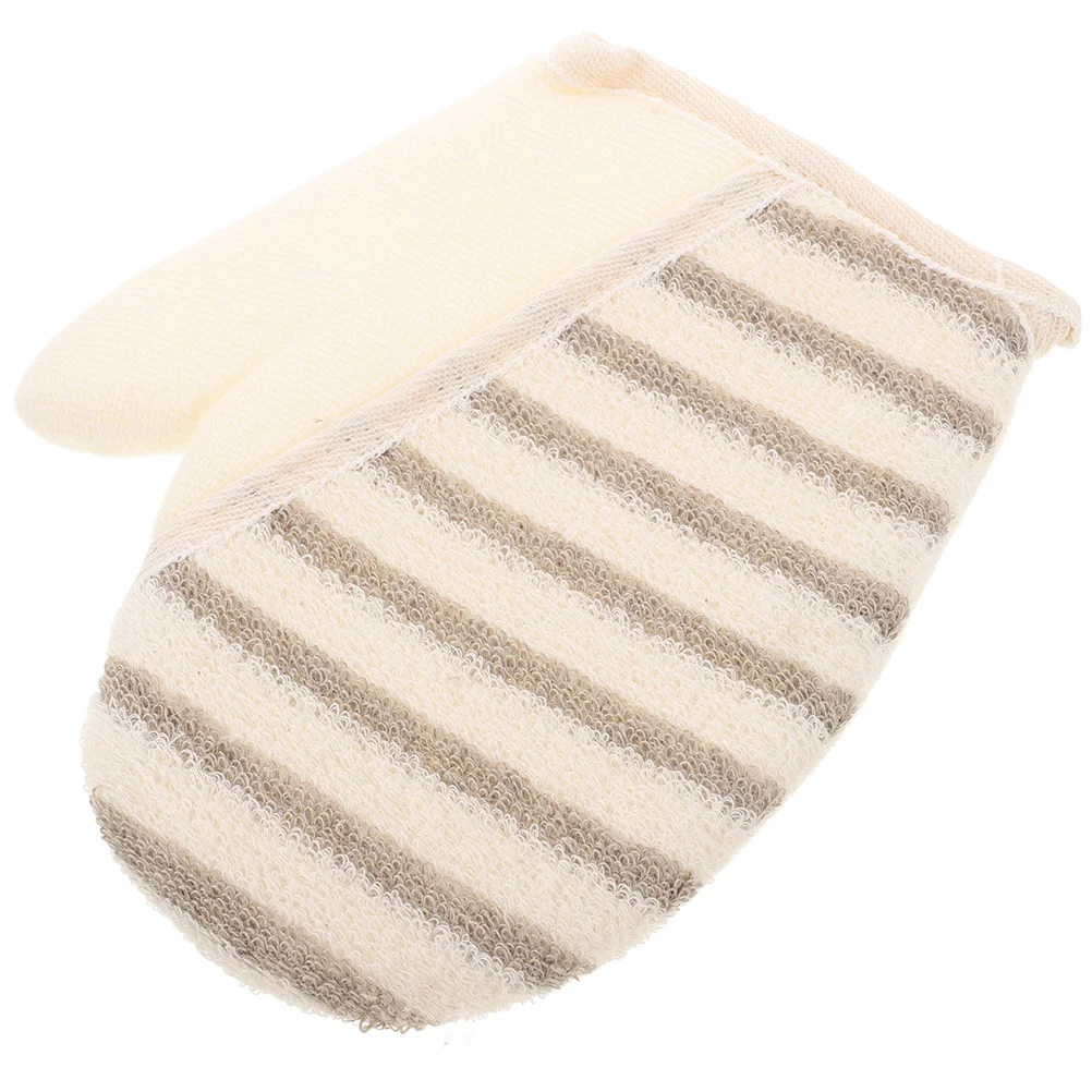 

2 Pcs Rubbing Ashes Bath Towel Gloves Exfoliating Flax Body Wash Foaming Mitten