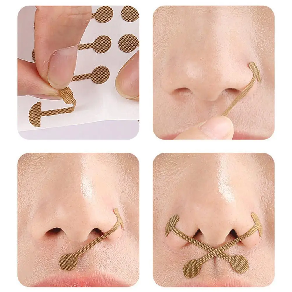 50/100 قطعة ملصقات جناح الأنف الصغيرة الدمبل ملصقات الأنف بقع جناح الأنف تقلص الأنف لشد وتقويم العظام