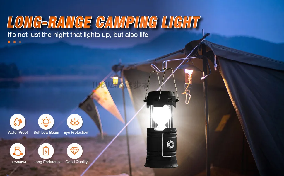 

Outdoor Waterproof Strong Light Tent Light USB Solar Horse Light, Portable Multi-functional Camping Lighting Fixture