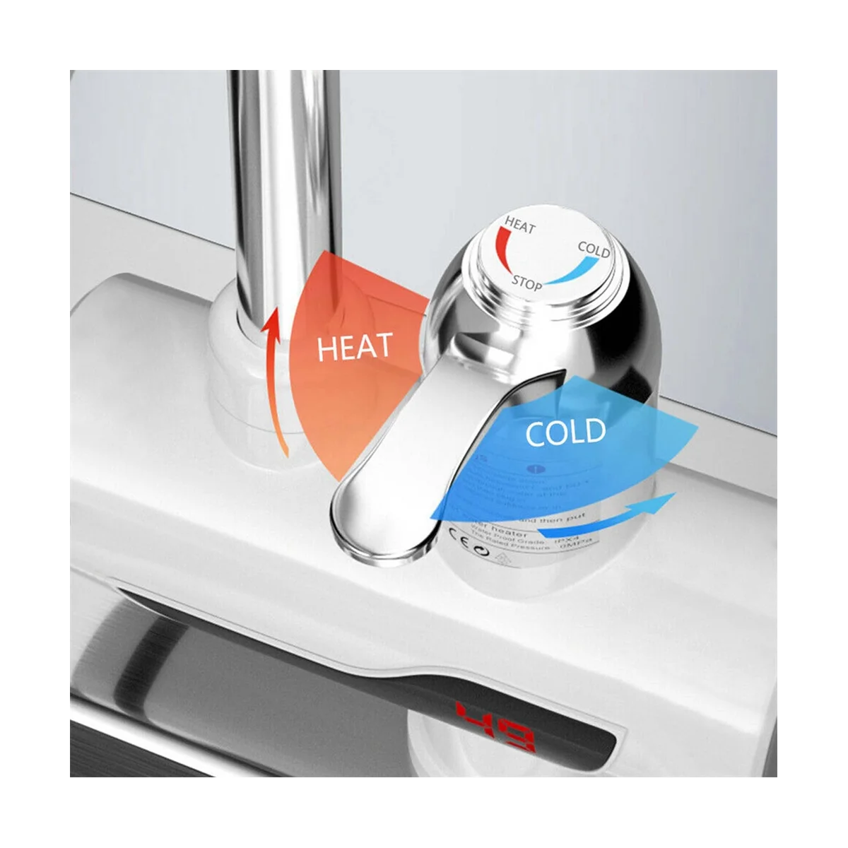 Scaldabagno istantaneo Cucina elettrica Rubinetto dell'acqua calda Rubinetto del riscaldatore Rubinetto del riscaldamento freddo Scaldabagno senza serbatoio Spina europea