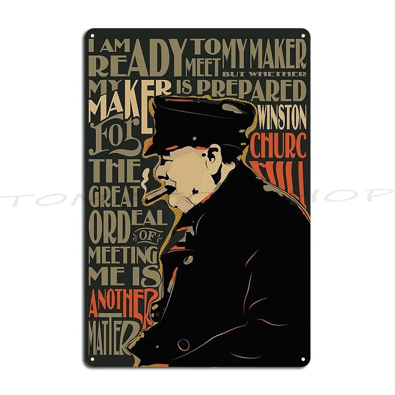 Winston Churchill Effort Inspirational Quote  Metal Sign Wall Mural Wall Plaque Party Garage Plaques printed  Tin Sign Poster