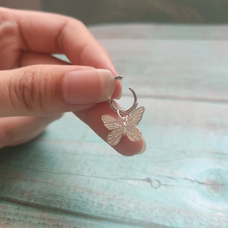 

INZATT Real 925 Sterling Silver Pig Butterfly Star Moon Charms Wholesale Dropshipping Handmade Of DIY Geometry Punk Accessories