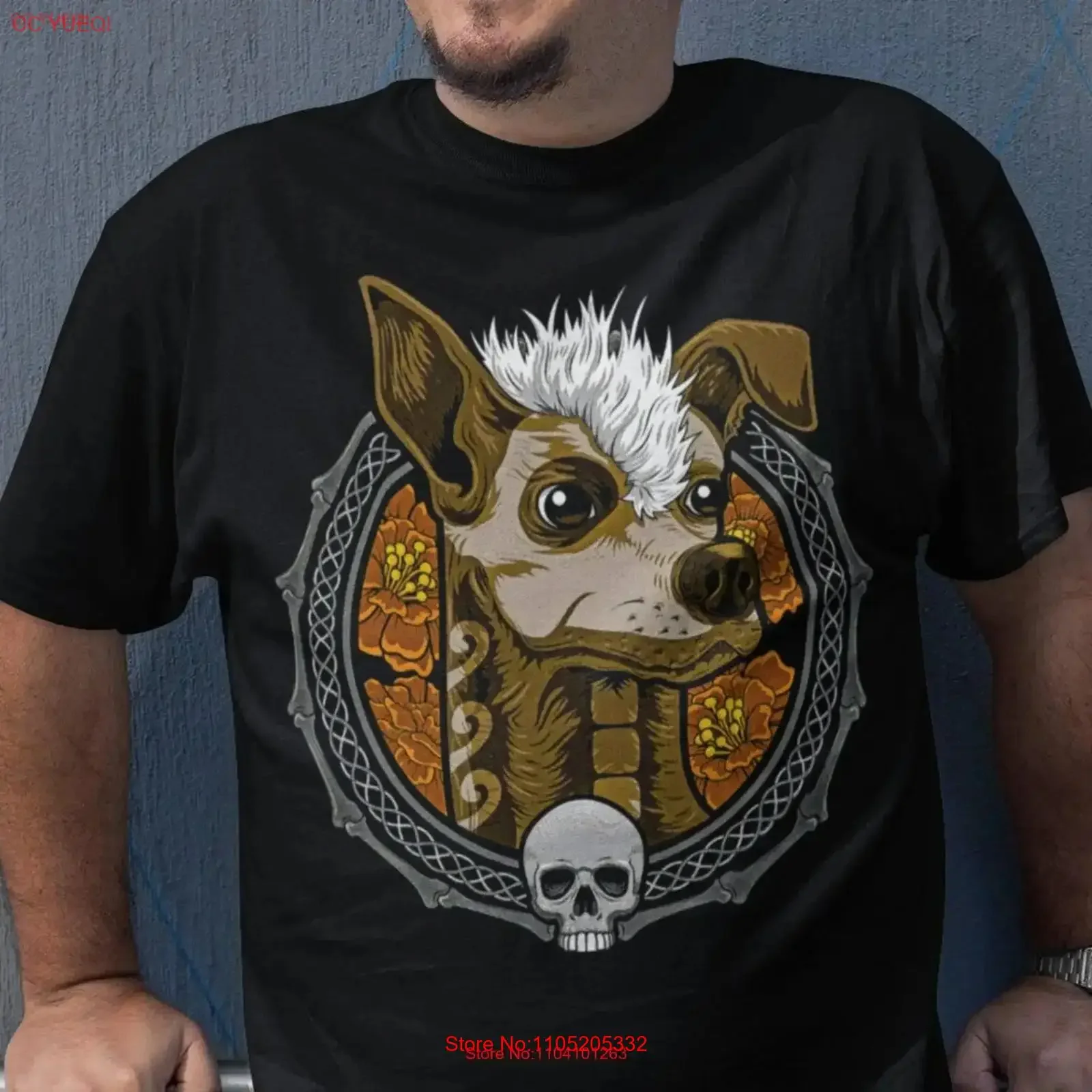 Xoloitzcuintli camiseta mexicana xolo día de los muertos arte perro impreso amante regalo idea relación de larga distancia regalos vintage